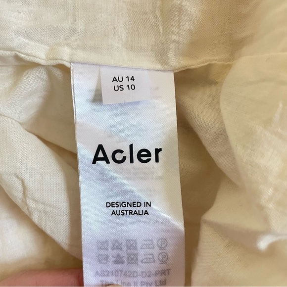 Acler Floral Midi Dress in Cream and Yellow - Picture 7 of 8